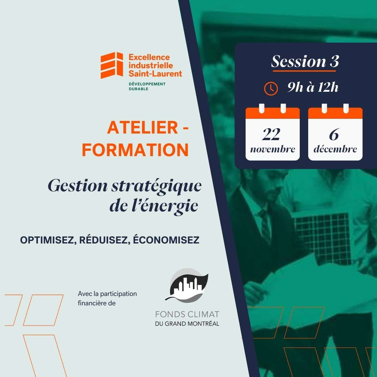 Atelier Formation Gestion Stratégique de l'énergie 22 novembre et 6 décembre 2024